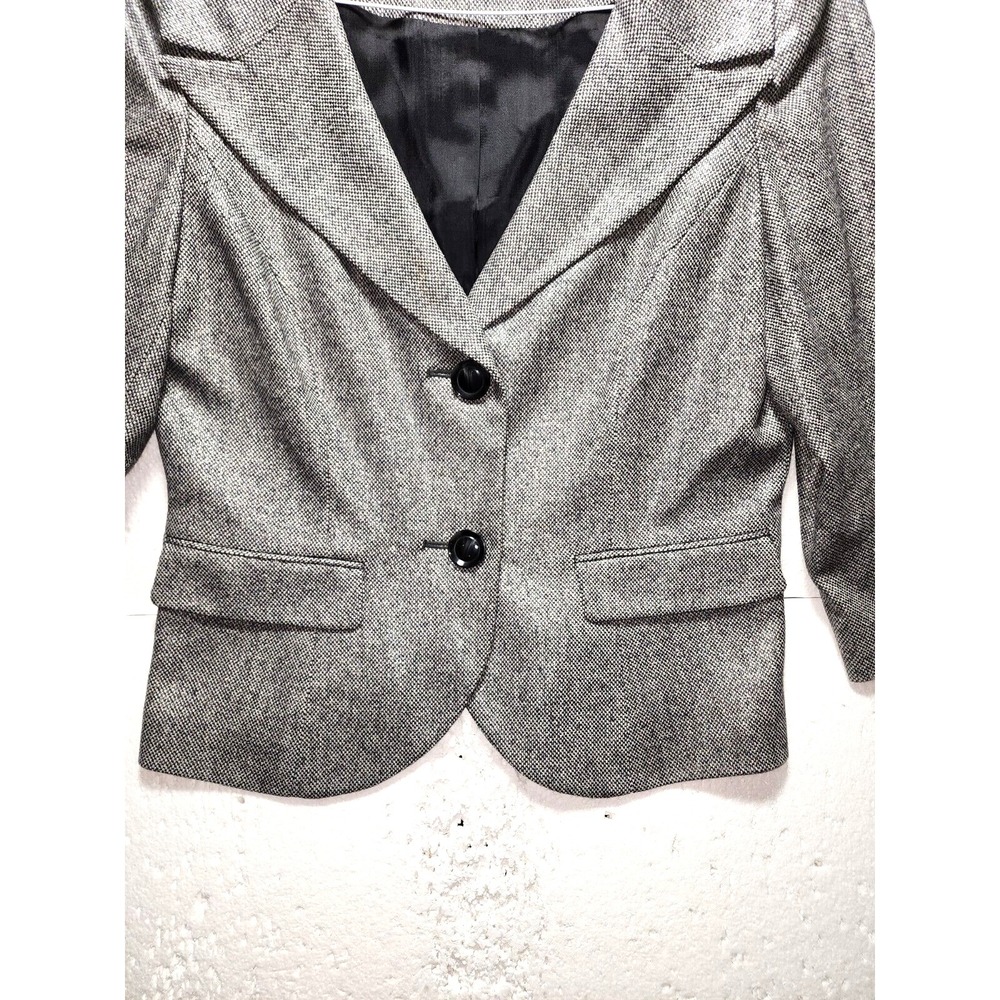 Ann Klein Suit Womens Size 12 Gray Two Button Jacket Blazer Work Career Formal - Picture 3 of 14